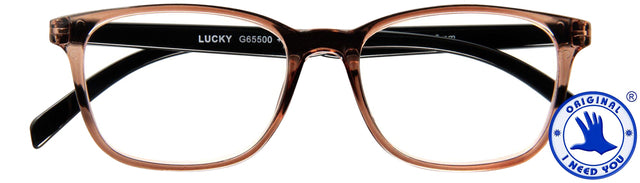 Lesen Sie eine Brille Ich brauche dich Glück +2.00 Brown-Zwart