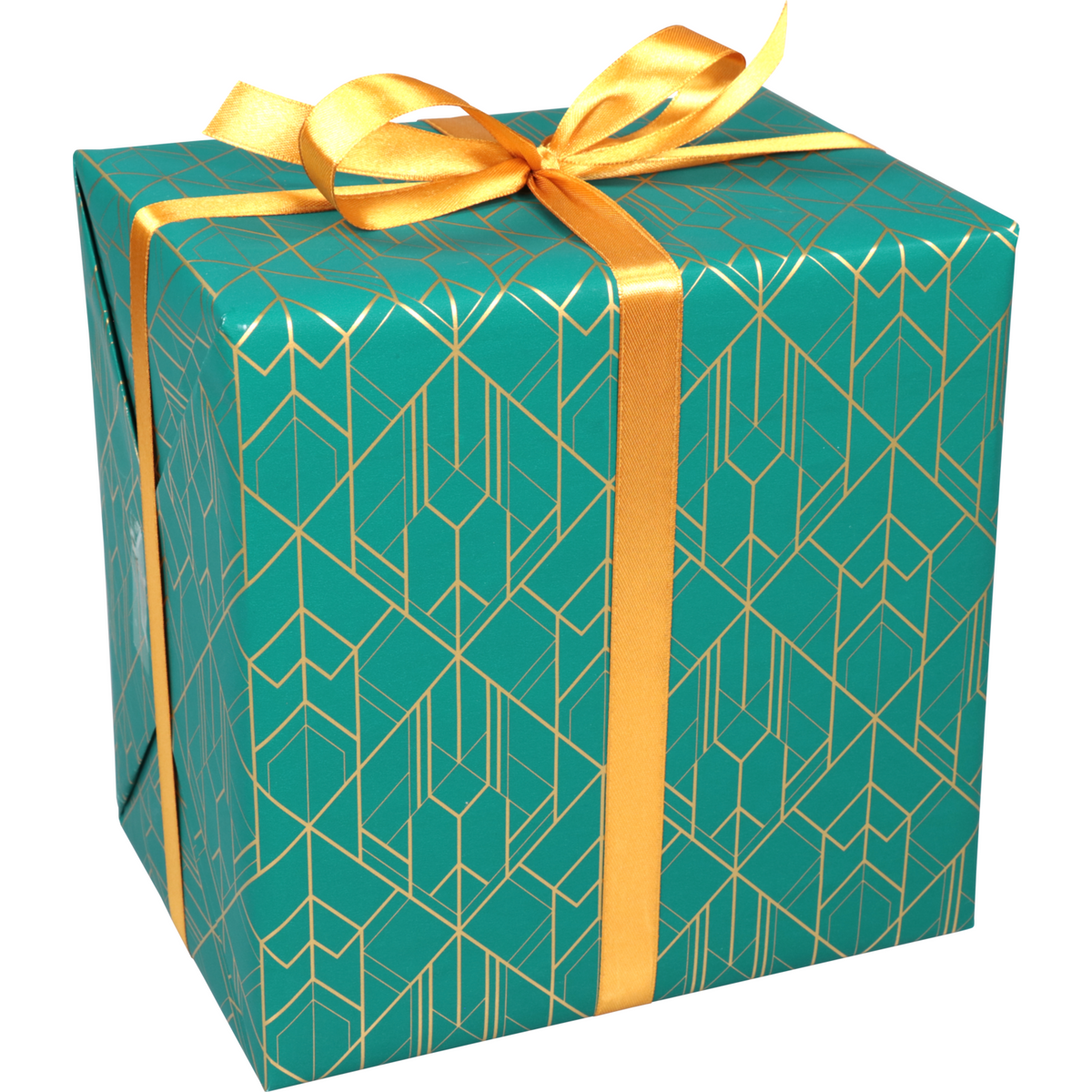 Klika - Cadeaupapier | 50cm | 100m | 80gr/m² | Chique | groen/goud
