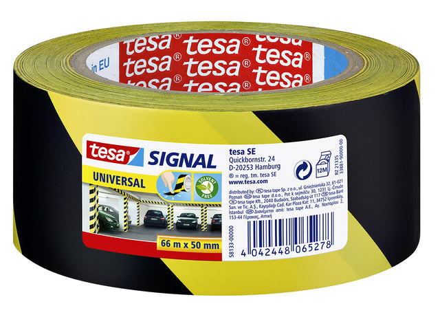 Warnband Tesa 58133 Gelb/Schwarz
