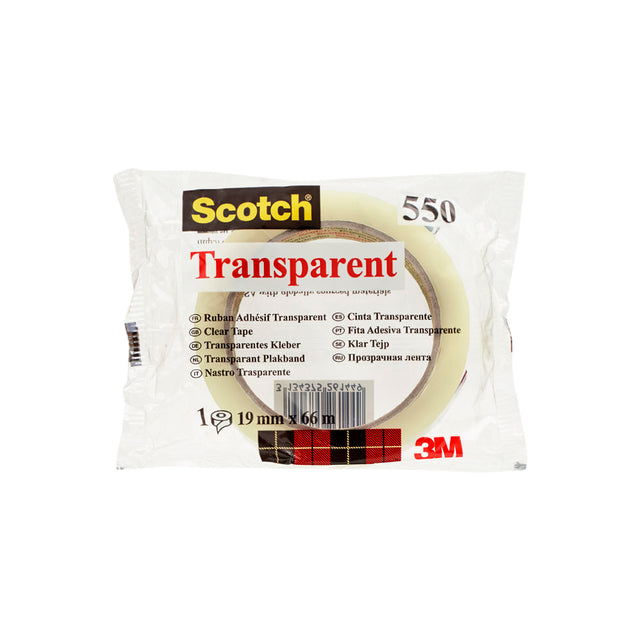 Klebeband Scotch 550 19mmx66m transparent