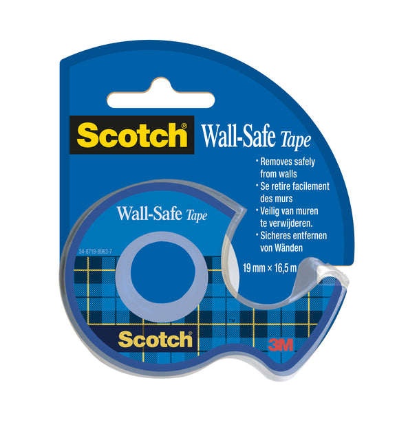 Klebeband Scotch 19mmx16,5m Wandsafe + Handrafroller