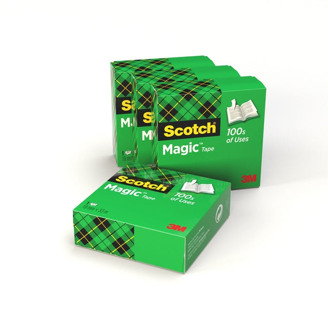 Klebeband Scotch Magic 810 4 Rollen, 19 mm x 33 m unsichtbar matt transparent