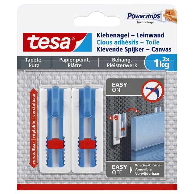 Klebriger Nagel Tesa für Leinwand auf Tapeten und Gips 1 kg