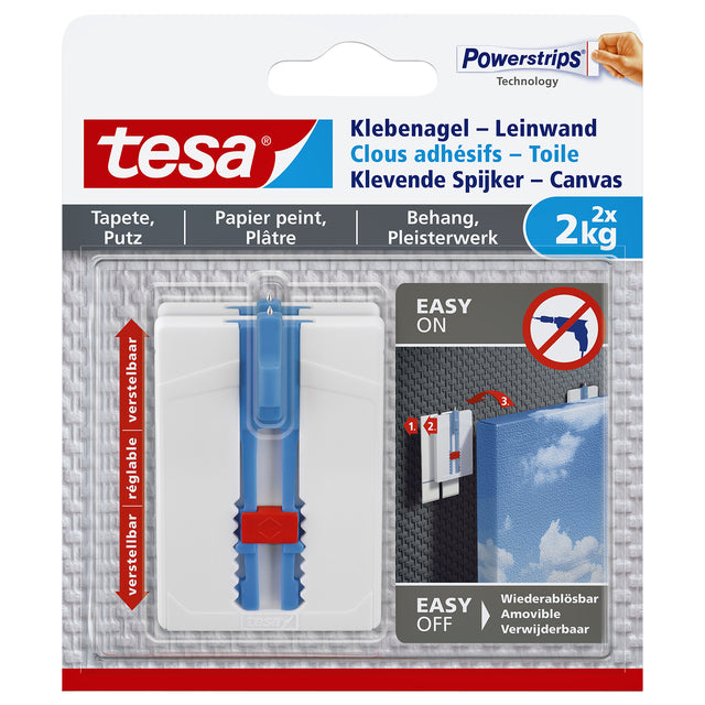 Klebriger Nagel Tesa für Leinwand auf Tapeten und Gips 2 kg