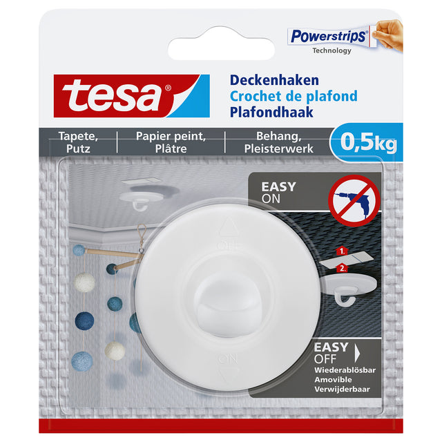 Deckenhaken Tesa Tapete und pflastert selbstadhäsiv 500gr | 6 Stück