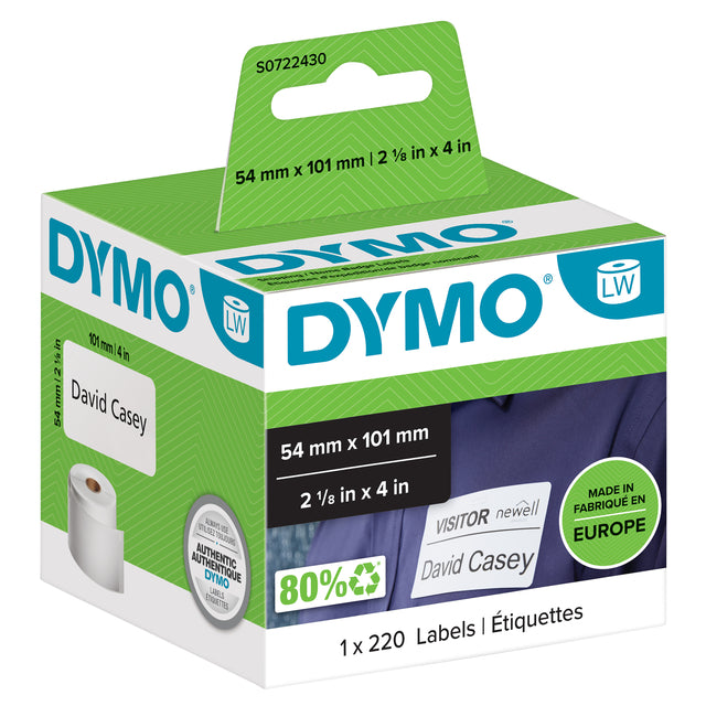 DYMO 99014 LETAGRITER 54x101mm Adressetikett 220 Stück