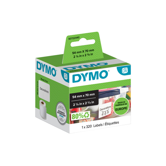 DYMO 99015 LEGRICKRITER 54X70MM DISKETTELABEL 320 PACE