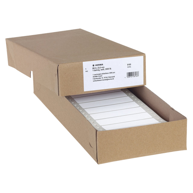 Herma 8160 Etikett 88.9x23mm 1-lanisch-weiß 2000 Stück