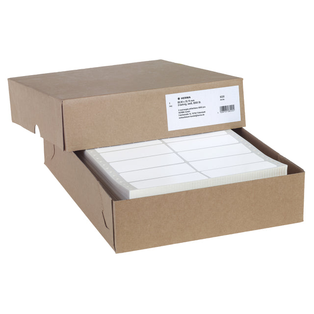 Herma 8220 Label 88.9x35,7 mm 2-lanisch-weiß 8000 Stück