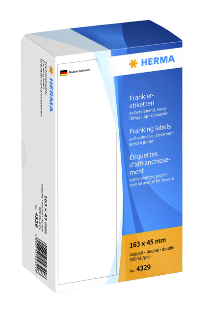 Franking -Label Herma 4322 Nur 163x44mm 500 Stück