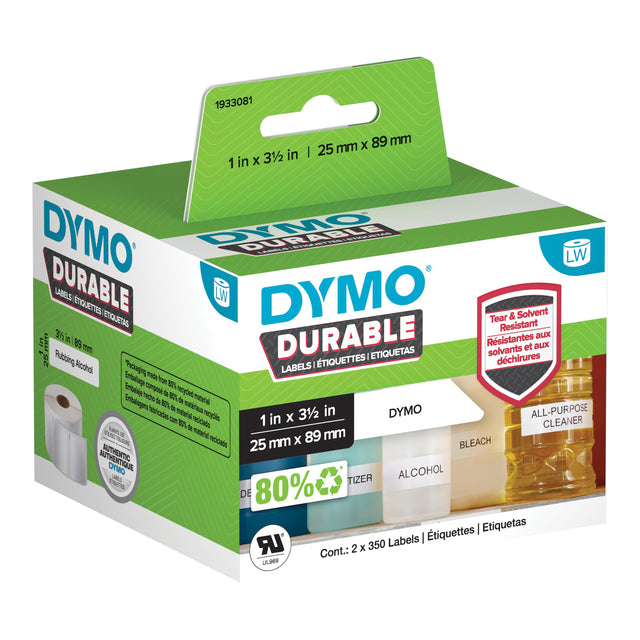 Etikett DYMO 1933081 LETAGEMRITER 25x89mm 700 Stücke