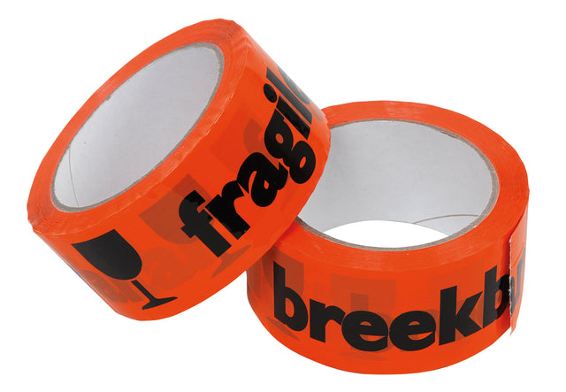 Warnband Izzy fragil 50 mmx66m oder/zw | Ein 3 rol 3 Stück