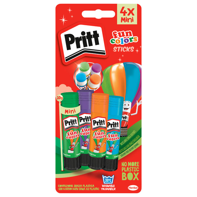 Klebermarker Pritt 10gr Fun Farben 1 Blasen von 4 Teilen
