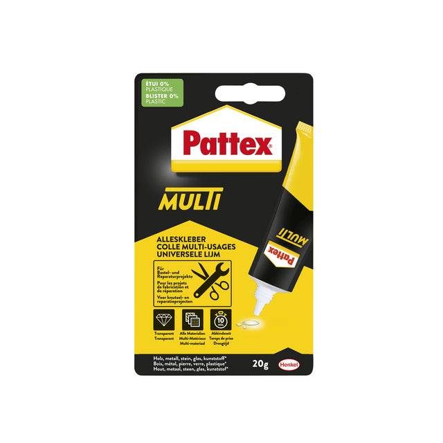 Alleslijm Pattex Multi Tube 20Gram auf Blister | 6 Stück