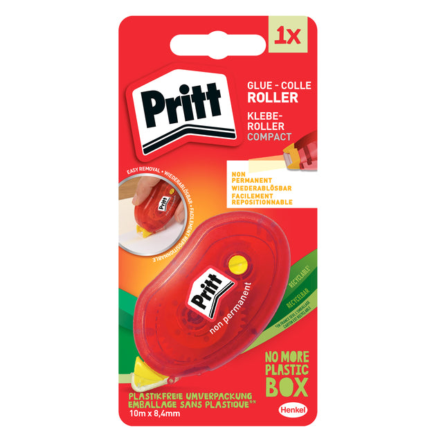 Kleberrolle Pritt Kompakt nicht dauerhaft auf Blister | 10 Stück