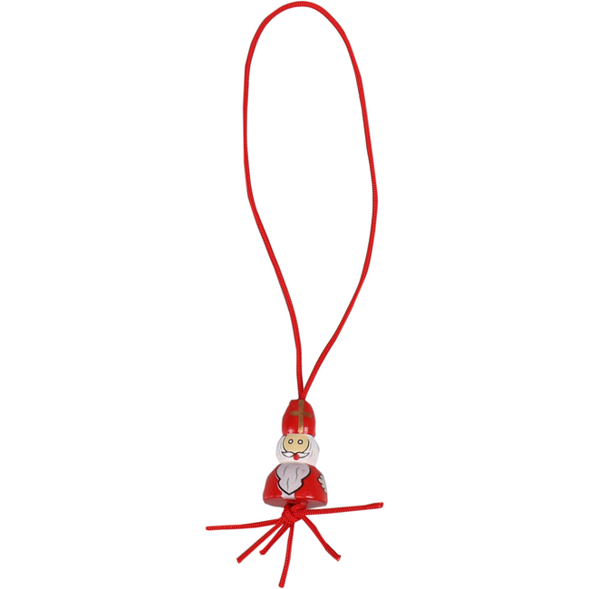 Klika - Anhänger | Holz | mit Kabel Glück Sint | rot/weiß 100 Stück