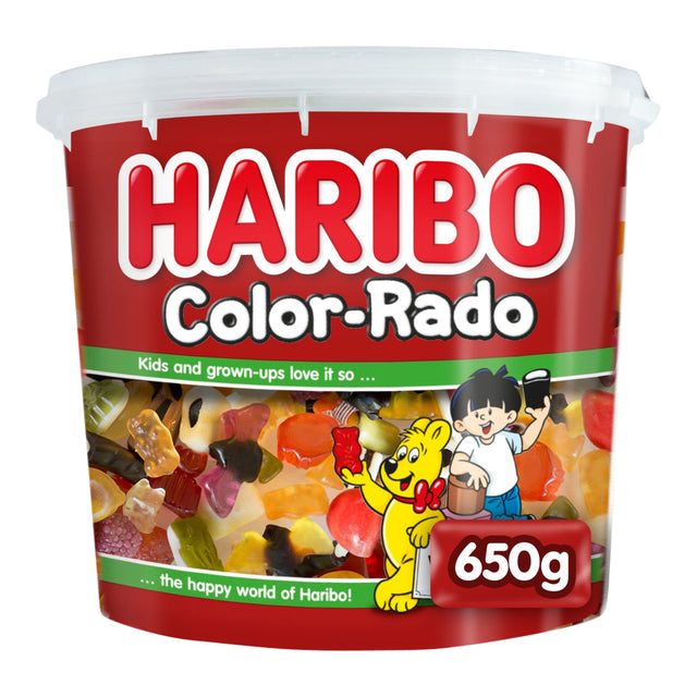 Haribo Color-Rado Weinkaugummi + Englisch Drop 650 Gramm