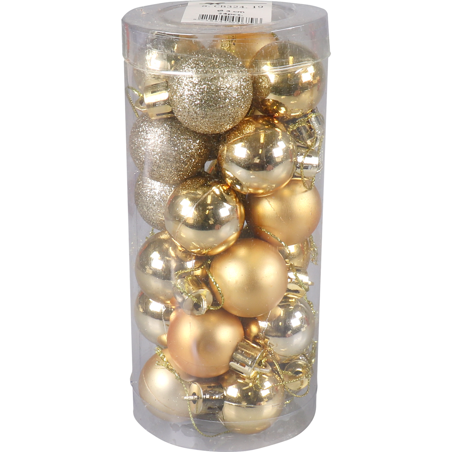 Klika - Weihnachtsball | 3cm | Draht | Gold | 24 Stücke