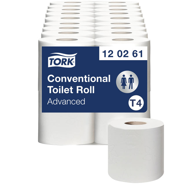 Toilettenpapier Tork T4 Advanced 2-lagig weiß 120261 | Umkarton mit 6 Packungen x 4 Rollen