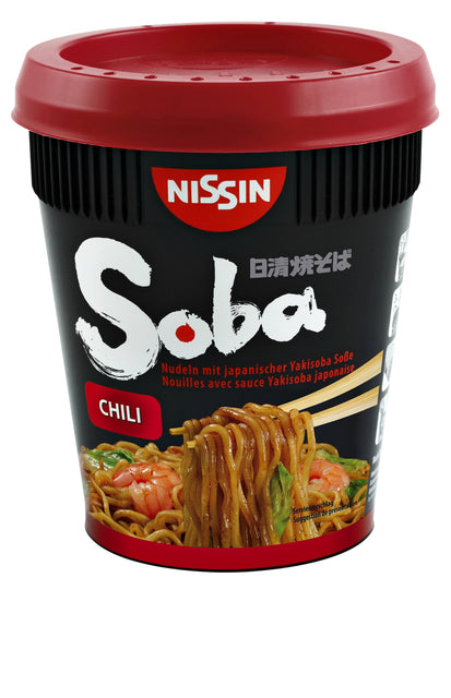 Nudeln Nissin Soba Chile Cup | 8 Stücke