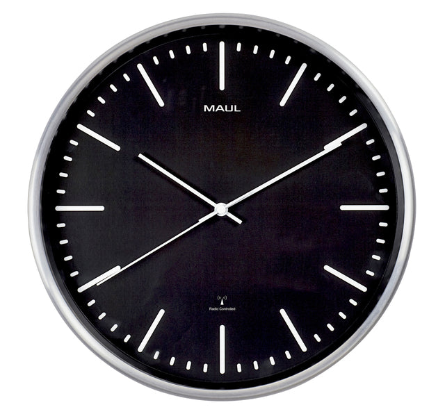 Wanduhr Maul Fly RC Ø30.5x4,5 cm Aluminium/Schwarz inkl. Batterie