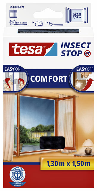 INSECTHOR TESA 55388 für Fenster 1,3x1,5m Schwarz