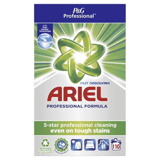 Waschmittel Ariel Normalpulver 7,15 kg 110 Messlöffel | Karton mit 7 Kilogramm
