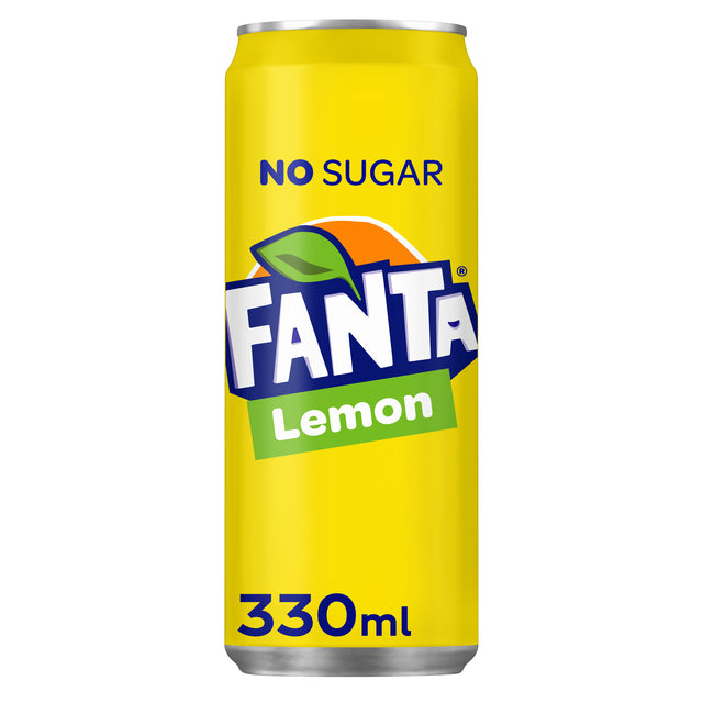 Erfrischungsgetränk Fanta Lemon Zero Blik 330ml | 24 Stücke