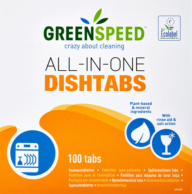 Spülmaschinen -Tabletten Greenspeed alle in einer 100 Stücke