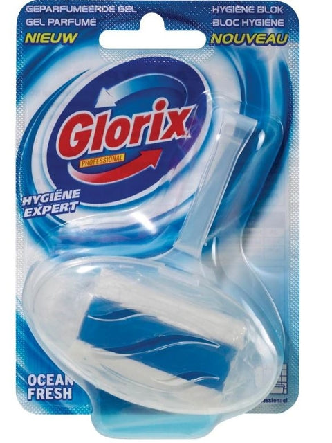 Toilettenblock Glorix Ozean frisch mit Halter | 1 Stück