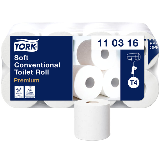 Toilettenpapier Tork T4 Premium 3L Weiß 110316 | OMPOOT A 9 PACK X 8 ROL 9 Stücke