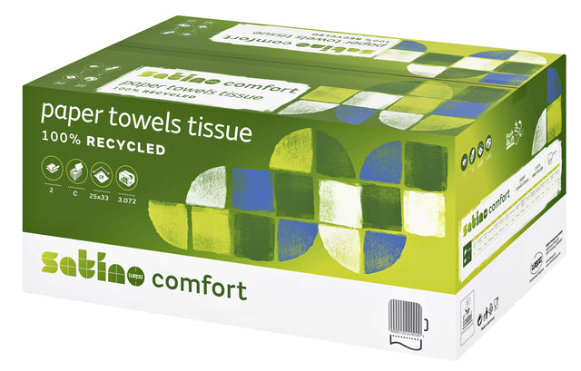 Handtuch Satino Komfort C-falt 25x33cm 2-layer 3072st