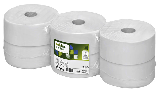 Toilettenpapier Satino Jumborol Komfort 2-layer 66mmx380m Weiß