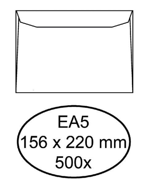Quantore - Hüllungsbank EA5 156x220mm Weiß 500 Stück