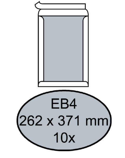 Quantore - Umschlag Bordrug EB4 262x371 120gr ZK WT | 15 Stücke
