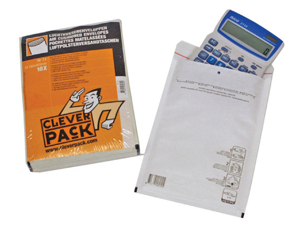 Cleverpack - Umhüllung von AIL -Kissen NR12 140x225 mm weißer Anzug bei 10 Teilen
