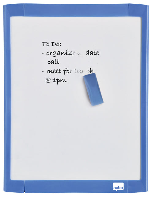 Whiteboard Nobo 21,6x28cm lackiertes Assorti | 6 Stück