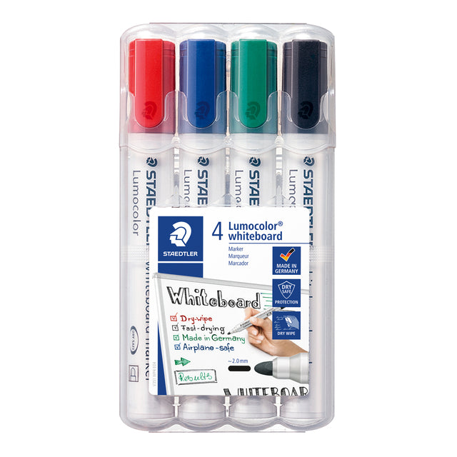 Filz -Tip Pen Staedtler Lumocolor 351 Whiteboard Set bei 4 Stücken von Assorti | 5 Stücke