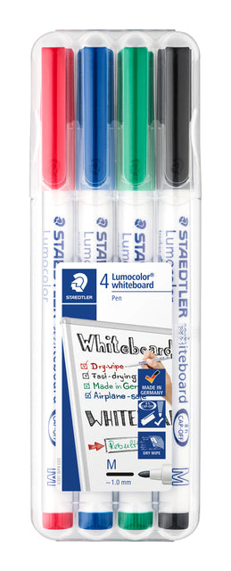 Filz -Tip Stop Staedtler 301 Whiteboard um Assorti 1mm 4 Teile