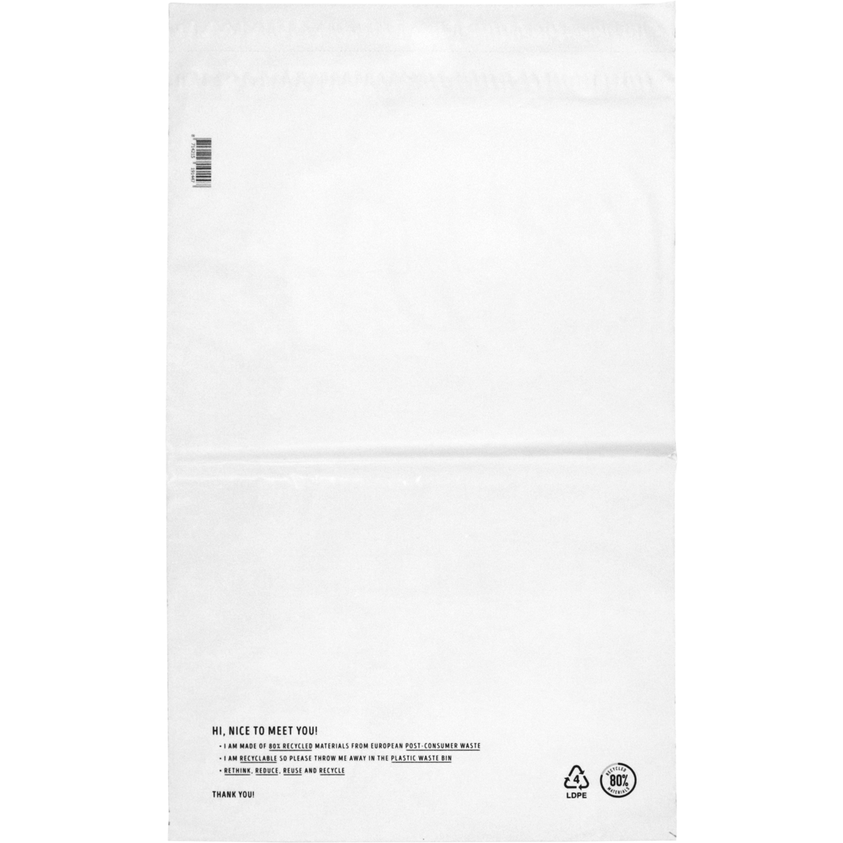 Klika - Bag | Versandbeutel recycelte LDPE | 36x54cm | 65my | Weiß | 250 Stück
