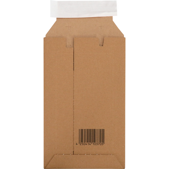SENDFORTE® -Umschlag | Versandumschlag | 250x150 mm | DVD | Streifen | Golfkarton | Braun | 100 Stück