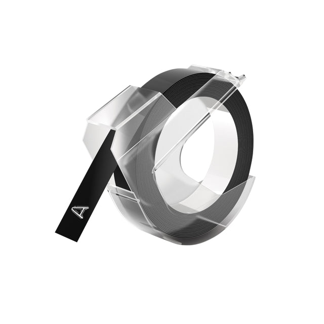 Etikett Tape Dymo Roll 9mmx3 m glänzend Vinyl Prof. Black