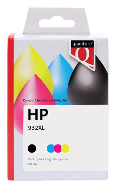 Quantor - Tintenpatrone Alternative für C2P42AE 932XL + 933XL Schwarz + Farbe