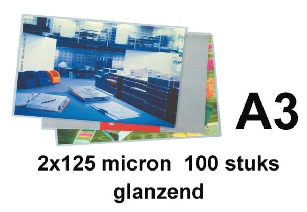 Quantor - Laminingabdeckung A3 2x125micron 100 Stück