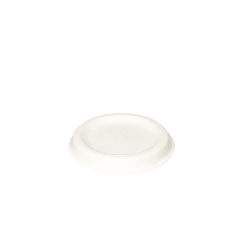 Klika-Lid-Sauce-Tablett 120 ml Ø76mm Zuckerrohr Plastik und Pfas-freier Bio | 50 Stück