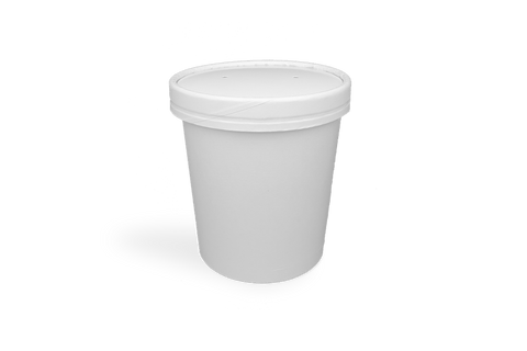 Klika - Suppenbecher 450 ml Ø98mm 16oz Pappe Weiß | 500 Stücke