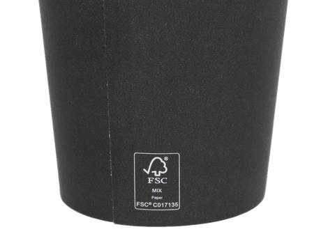 Klika - Kartonkaffeetasse 360cc 12oz Black | 1000 Stücke