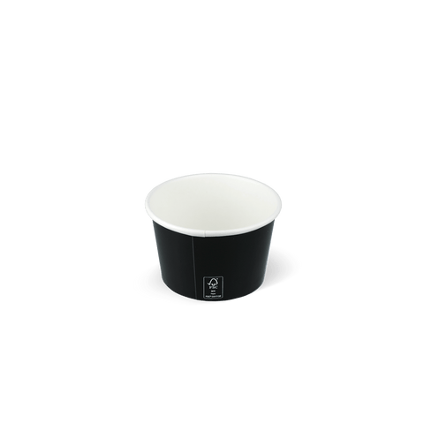 Klika - Baton Cup 120 ml Ø78mm 4oz Pappe Schwarz | 1000 Stücke