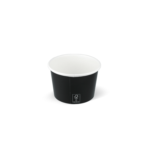 Klika - Batrijkebeker 240ml Ø90mm 8oz Pappe Schwarz | 1000 Stücke