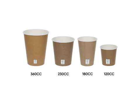 Klika - Kartonkaffeetasse 360cc 12oz Kraftlook | 1000 Stücke
